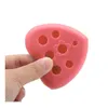 Drop New Heart shape Makeup Brush with holder Silicone Cosmetic Cleaning Tool Washing Brush egg Pad Cleanser4402290