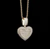 Custom Made Photo Pendant Gold Silver Heart Locket Pendant Necklace for Men Women gifts Hiphop jewelry