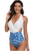 수영복 여성 비키니 Rompers Femme Maillot de Bain 섹시한 인쇄 수영복 슬림 Biquini 여름 Beachwear 패션 수영복 Suitsini B4397