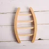 Ladder Shape Soap Box Natural Chinese Cherry Soap Tray Manual Wooden Home Bathroom Supplies Sturdy And Durable Soap Holder LX8618