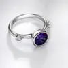 Bague en cristal de zircon Fashion-Purple Excellente qualité semble bijoux élégants coûteux Bagues mignonnes