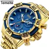 Top Brand Temeite New Quartz Analog Watches Big Dial Callock Gold Men Men Business Militarywarchs Men Relogio masculino5542421