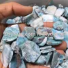 500g Fantastic Wholesale Lot Natural Larimar Crystal Tumbled Stone Free Shape Size 10 to 22mm Genuine Pectolite Slab from Dominican Republic