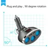 3 in 1 Dual USB Auto Sigarettenaansteker Socket Splitter Plug 3 Sigarettenaansteker Auto USB Voltage Monitor voor Smartphone