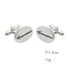 Creative Dollar Symbol Cufflinks For Mens Hip Hop Geometric Oval Alloy Letters Cufflinks Mens Plated Silver Simple Shirt Button Tacks Fashio