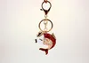 Mode voiture porte-clés plaqué or alliage strass cristal Kawaii Animal poisson pendentif voiture porte-clés accessoires porte-clés 3 pièces