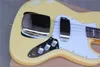 Whole Custom Milk Yellow 4 Strings Bass Guitar with Vintage BodyWhite PickguardRosewood Fingerboardcan be custimized7490220