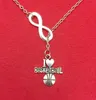 Infinity Lariat Hair Dryer Ciseaux Machine de couture Sirène Sppon I Love Baseball Collier Pendant Vintage Silver Women Jewelry Fas5168283