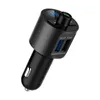BT56 Bluetooth-bil MP3-spelare QC3.0 Dual USB-laddare FM-sändare Handsfree High Fidelity Volume Real Time Monitor