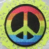 2018 Oferta Especial Roupas Roupas Nova Chegada 20 Pcs Colorido Paz Label Ferro em Cartoon Rainbow Garment Appliques Acessório DIY