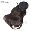 Malaysiskt indiskt mänskligt hår # 10 # 12 Dark Brown No Shedding Blonde Virgin Extension 100g 120g 140g 160g Extensions Silky Rak Drawstring