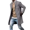 남자의 오버 코트 패션 가을 겨울 버튼 슬림 긴 소매 정장 재킷 트렌치 코트 캐주얼 고품질 망 탑 블라우스 020New