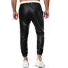 Brand Motorcycle PU Pants Pantalon Sweat Pantalon Fashion Black Faux Leather Joggers Harem Men Parkour Hop Hop Trainingsbroek Mannen5829287