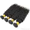 Cabelo virgem brasileiro 30 32 34 36 40 polegadas Pacotes retos ondas corporais não processadas tecelafas humanas água onda profunda cabelos humanos ex8100384