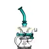 Recycler Oil Rigs vidro Bongos narguilé bubbler Bocal de vidro da tubulação de água Bubber com In Catcher Two Função Acessórios de cinza Stock