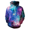 2019 Felpe con cappuccio Space Galaxy di alta qualità Felpe con cappuccio per uomo / donna Cappello 3d Felpe con stampa nebulosa colorata Felpe autunno sottile