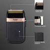 Komei Electric Shavers Net Net Resplable USB مشحونة بالمثل الذهب المجهر والسكين الفضي KM-2024