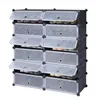 Großhandel 12 Würfel Schuhgepäck DIY Plastiklagerorganisator Modular Closet Cabinet Storage Schubladen