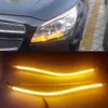 1 Set für Chevrolet Malibu 2012 2013 2014 2015 Autoscheinwerfer LED-Augenbraue Tagfahrlicht DRL mit gelb Blinker Licht