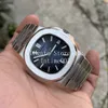 Najlepsza jakość Blue Dial 9015 324C Ruch Sapphire Wristwatches 40mm Nautilus 5711 Mechaniczne przezroczyste automatyczne zegarki męskie