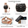 Reloj Mujer Fashion Wrist Quartz Watch Women Black Casual Ladies Dress Watches Rose Gold Mesh Stainless Steel Female Clock Uhr Y19303Q