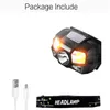 BRELONG LED headlight flashlight red light USB rechargeable motion sensor for running hiking camping and children3256