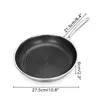 Stainless Steel Skillet - Nonstick Fry PAN - Kompatybilny indukcyjny - Unfurpose Cookware Używaj do kuchni domowej lub restauracji