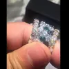 925 СЕРЕБРЯНАЯ УСТАНОВКА ПОЛНАЯ 4MM КРУГЛЫЙ Имитация Diamond CZ ETERNITY BAND ENGAGEMENT WEDDING Размер каменных колец 5,6,7,8,9,10