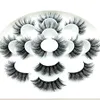 3D Mink Eyelashes Natural False Eyelashes Long Eyelash Extension Faux Fake Eye Lashes Makeup Tool 7 Pairs/set RRA649