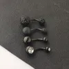 Anodiserad svart mage piercing ombligo 14g belly knapp ringar skruv navel bar nombril helix örhängen kropp smycken