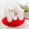Creative cute LOVE puppy LOVE bear dolls stuffed animals toys valentine's day gift plush toys wholesale