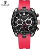 Ruimas Mens Watches Top Brand Luxury Man Military Sport Wristwatch Chrongopraph Quartz Watch Male Erkek Saat Silicone strap253o