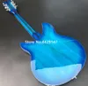 Free Shipping 330 360 12 Strings Blue Semi Hollow Body Electric Guitar Gloss Varnish Rosewood Fingerboard, Vintage Tuners, Dual Input Jacks
