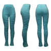 Pantalones de chándal elásticos de cintura alta para mujer