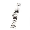 Carlywet 20 21mm hela silverguld Rose Gold Black 316L Solid rostfritt stål Watch Band Belt -armband för 1245Y