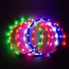 LED Pet Dog Collar Rechargeable USB Adjustable Flashing Cat Puppy Collar Safety In Night Fits All Pet Silicone Dogs Collars DBC BH2855