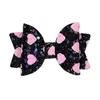 Baby Girls Glitter Heart Hairpins Kids Sequin Love Dots Bowknot Hair Clip Hårstolpinnar Princess Barretes Headwear Hair Tillbehör Gåvor A41003