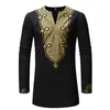 남성용 풀 슬리브 셔츠 루마 Masculina Mens 탑 복장 아프리카 남성 의류 2020 Riche African Clothing Dashiki Z0306