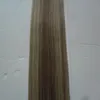 Nastro nelle estensioni dei capelli umani Dritto 100 g di capelli vergini peruviani 40 pezzi estensioni dei capelli del nastro di trama della pelle