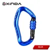 Xinda Ao Ar Livre Rock Escalada Carabiner 22KN Lock de Segurança Alumínio Liga-Carregada Portão de Primavera Fivela Sobreviva Equipamento de Proteção