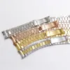 20-mm-President-Jubiläums-Uhrenarmband mit massiven Schraubverbindungen mit gebogenem Ende für Rolex Stainless266M