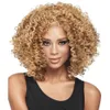Ny Amazon Hot Selling Popule European And American Popular Wig Women Black Short Curly Hair High Temperatur Silk peruk