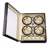 Watch Boxes Winder LT Wooden Automatic Rotation 8 5 Storage Case Display Box 2023 StyleInside White Outside Black235t