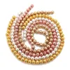 Plated Lava Volcanics Loose Beads Gold/Silver/Rose Gold/KC Gold Plated Round Stone Loose Beads Energy Stone DIY Jewelry