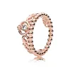 925 Sterling Silver My princess Stackable Ring Set Original Box for Pan-dora Women Wedding CZ Diamond Crown 18K Rose Gold Rings W168