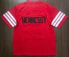 Prodigy #95 Hennessy Queens Bridge Movie Football Jersey Red All Stitched Red S-3XL Alta Qualidade Frete Grátis