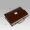 Mens Business Bags Theftproof Lock PU Leather Briefcases Bags Leather Laptop Handbags Male Shoulder Bags251M