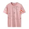 HIO HOP Losse Heren T-shirts Casual Print 2020 Zomer Korte Mouwen Zwart Wit T-shirt Tees Plus Oversize L-6XL 7XL 8XL 9XL