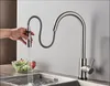 Dra ut sensor Svart kök Kran Känslig Touch Control Faucet Mixer för Kök Touch Sensor Kök Mixer Tap