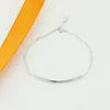 Pure 925 Sterling Silver Chain Simple Fashion Square Pipe armband voor vrouwen Fijne sieraden S925 Groothandel Koreaanse ontwerper